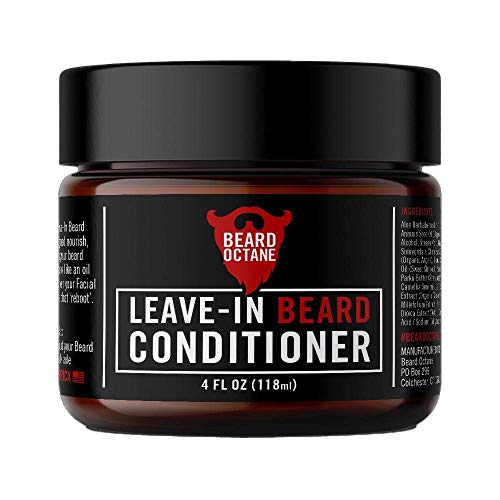 Beard Octane - Neutral Leave In Beard Conditioner - 4 oz. - Soften and Moisturize - Overnight - High Quality Ingredients - Handcrafted in the USA