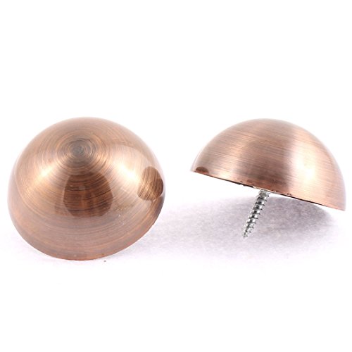 Aexit Advertisement 46mm Quality Parts Diameter Semicircle Glass Mirror Screw Type Nail Decor 2pcs Model:92as589qo298