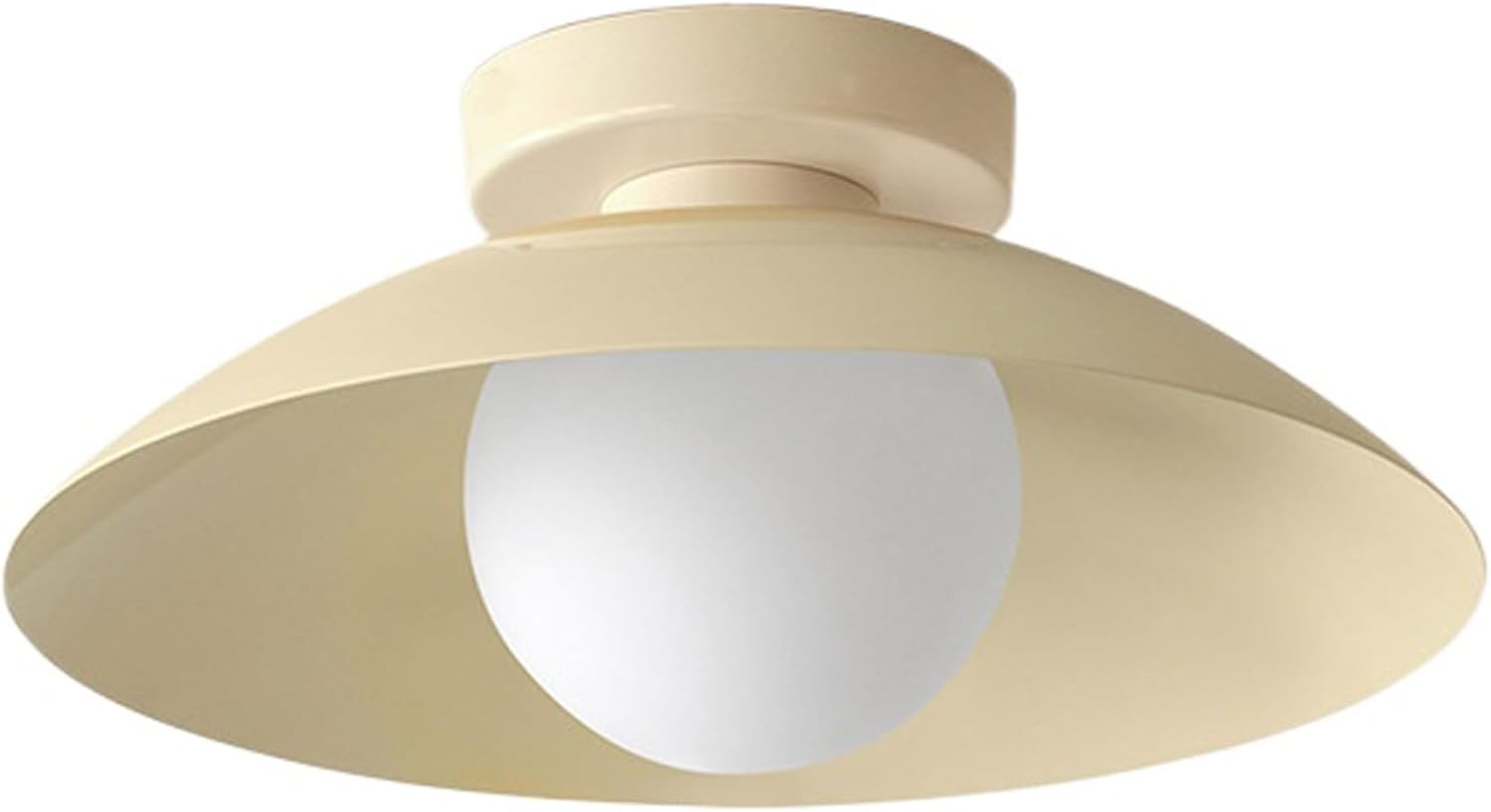 Lampa sufitowa do przedpokoju, balkonu, małych kremowych lamp sufitowych, do montażu półpłaskiego, żelaznego abażuru, korytarza, ganku, oświetlenia szatni, lampy sufitowej