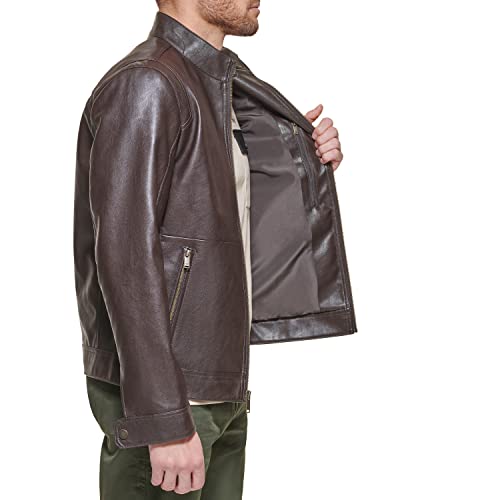 Image of DOCKERS Men's The Dylan Faux Leather Racer Jacket
