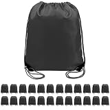 BeeGreen 24 Packs Black Drawstring Backpack Bags Cinch Bags Bulk Heavy Duty String Backpack Machine