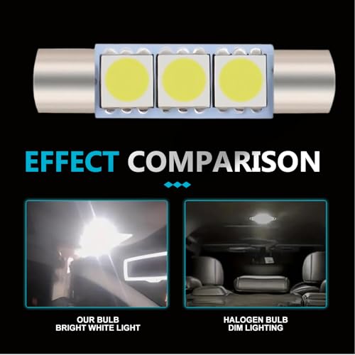 10PCS Luz LED para espejo de sol de coche T6 miniatura 5