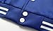 Mud Kingdom Toddler Kids Baseball Jacket School Varsity Uniform Buttons Casual Girls Jacket Baseball Solid Fashion Blue 3T