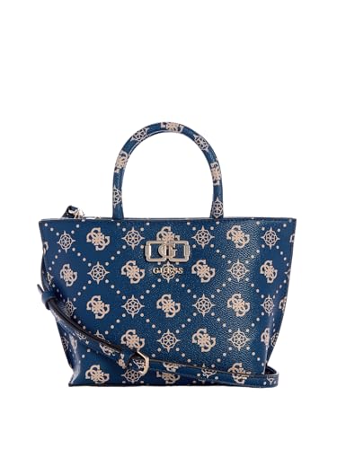 Mini tote GUESS Emelie sac à main bandoulière bleu marine imprimé logo
