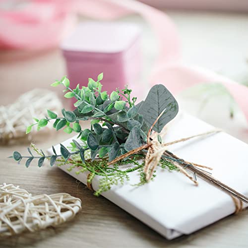 32 Pcs Mixed Artificial Eucalyptus Leaves Stems Fake Eucalyptus Leaves Sprays Silver Dollar Eucalyptus Faux Greenery Branches For Rustic Vase Floral Wreath Bouquets Wedding Decoration (Novelty) #TOP6