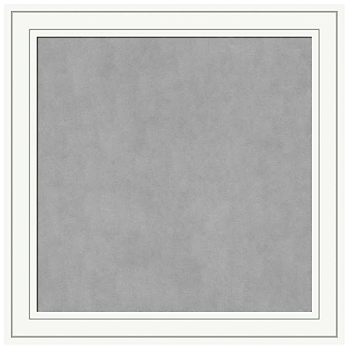 Amanti Art White Framed Magnetic Board, 29x29, Casual Office Decor