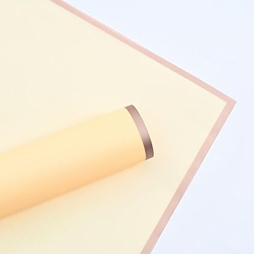 Miniatura 10 de 20 hojas de papel de regalo de flores con borde dorado de color puro, papel de regalo impermeable para el día de San Valentín, 23 x 23 pulgadas,