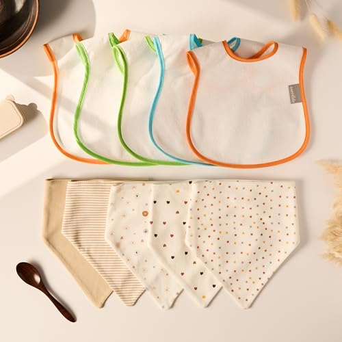 Baby Bandana Bibs for Boys-10 Pack Baby Bibs for Drooling and Teething Super Absorbent and Soft4