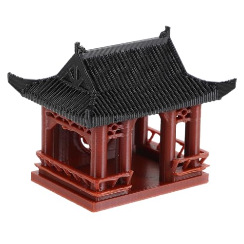 PRETYZOOM Miniature Pavilion Ornament Asian Style Pagoda Sculpture for Bonsai Gardens Tabletop Decor Zen Garden Accessories for Fish Tanks and Miniature Landscapes