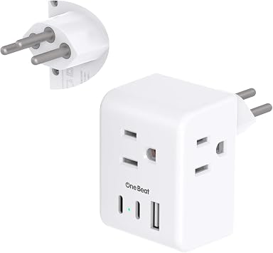 Switzerland Power Travel Plug Adapter, Type J Power Adapter with 2 Outlets 3 USB Ports2 USB C for US to Swiss Switzerland Liechtenstein Rwanda