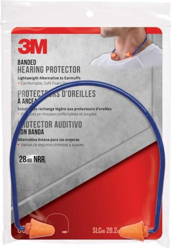 Image of 3M Banded Hearing Protector, Noise Reduction Rating (NRR) 28 dB, Lightweight Alternative to Earmuffs, Easy to Insert & Remove, Soft & Flexible Foam Ear Plugs, Convenient (90537H1-DC) (Pack of 6)