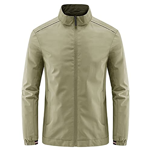 Chaqueta casual para hombre caqui talla XL