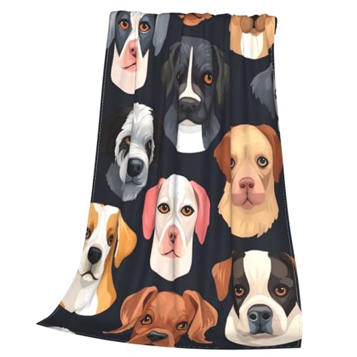 Couverture micro polaire chien plaid chaud ultra doux lit 203cm