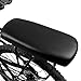 Cuscino per bicicletta con equipaggio Cuscino per sedile posteriore da montagna, universale morbido portabici per ripiano posteriore per adulti e bambini, pelle nera da 14,2 pollici