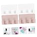 TEHAUX 4pcs Wall Mount Phone Holder Adhesive Charging Organizer for Sundries Storage No Punch Design for Office and Home Space-Saving Hook for Cables and Accessories