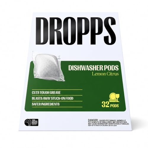 Dropps UltraWash Dishwasher Detergent Pods, Lemon Citrus (32...