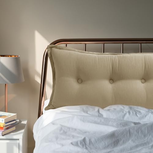 Wowmax Rectangular Headboard Pillow King Bolster Pillow For Bed Back Rest Pillow For Sitting In Bed Daybed Pillows Back Support Pillow For Bed 85% Linen & 15% Cotton Blend thumb #5