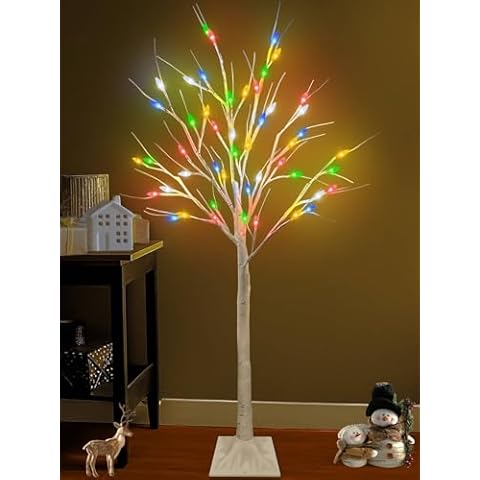 TURNMEON 4 Ft Prelit Birch Tree Cover