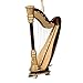 Broadway Gift Wooden Minature Harp Music Musical Instrument Christmas Ornament Decoration,Multicolor,3 x 4.5