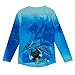 Guy Harvey Girl's Porpoise with Fish Angels Long Sleeve Sun Protection Top, Beach Glass/Porpoise, X-Large
