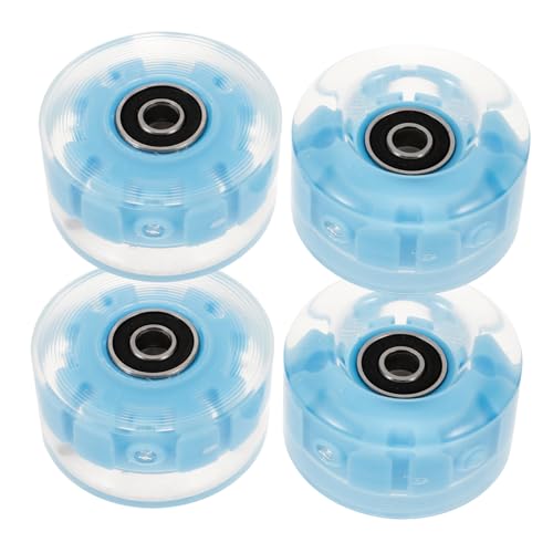 SUPVOX Skate Accessory 4pcs Luminous Flashing Wheels for Roller Skates Bearing Support