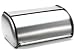 Brushed Stainless Steel Rolltop 2-Loaf Capacity Bread Box, 16.5" X 10" X 8"