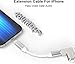 [Apple MFi Certified] Lightning Male to Lightning Female Charger Adapter,10cm iPhone Extension Charging Adapter Cable Cord Connector Converter Dongle Compatible with iPhone 14 13 12 11 XS XR X 8 7