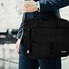 Taygeer Borsa Porta PC, 15.6 Pollici Impermeabile Borsa Computer Portatile Borsa Messenger per Donna Uomo Insegnanti Viaggio Lavoro Università Scuola, Nero