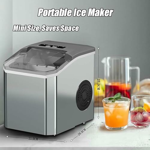 Fabricadora de hielo portátil de encimera, 26 lbs/24h miniatura 7