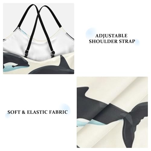 Pigsaly Girls One Piece Swimsuits Killer Whale Animal Kids Cross Back Swimwear Toddler Beach Sport Bathing Suit 3T3