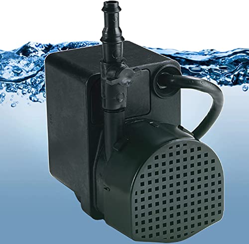 Image of Little Giant PE-2H, 115V, 300 GPH Small Submersible Fountain Pump, 6' Cord | 1 /40 HP, Includes Flow Control Valve, Keeps pump primed in shallow water, Epoxy encapsulated motor, Manual / no switch, 566609
