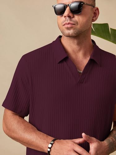 Image of GRECIILOOKS Polo T-Shirt for Men - Cotton Short Sleeve Regular Fit Tee | Perfect for Golf, Travel & Outdoor Casual Look