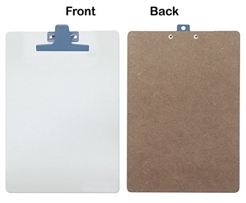 Prancheta MDF Branco A4 (23 cm X 33 cm) com Prendedor Metálico Color (6 Unidades), Acrimet, 119.4 (P