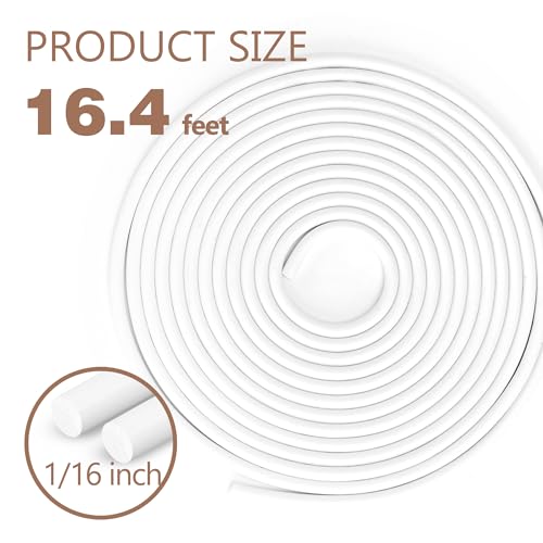 U0U Backer Rod 1/16 Inch, White, 16.4 pies miniatura 2