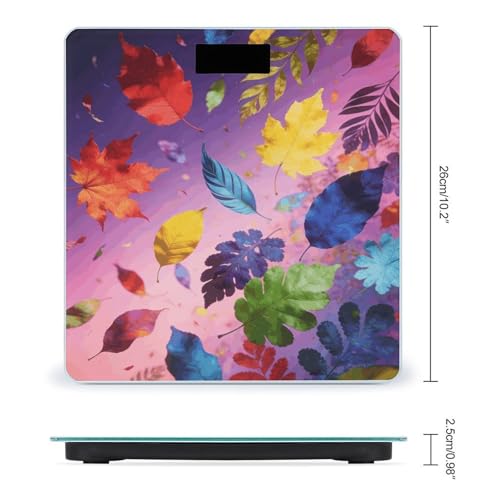 Báscula Digital de Baño Smart Colorful Leaf de Vidrio miniatura 2