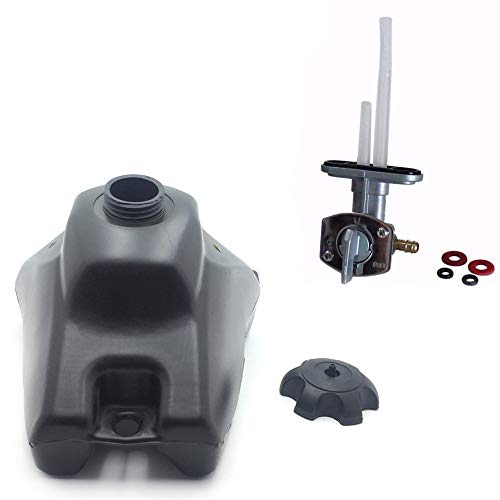 (XH6011-TANK+SWITCH) Tanque de combustible de gasolina de 3,5 L con tapa y válvula de interruptor, llave de purga compatible con CRF50 CRF 50 Pit Bike