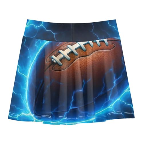 Joisal Cute Athletic Shorts Girls Skorts Tennis Skirts Toddler Girl Skort Blue Lightning American Football 4t2