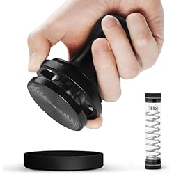 MHW-3BOMBER 58.5mm Calibrated Espresso Tamper with 30lbs Click Sound Feedback, 3-Spring Constant Pressure Tamper for 58mm E61 Portafilter, Electroplated Black Threaded SUS304 Base, T7018