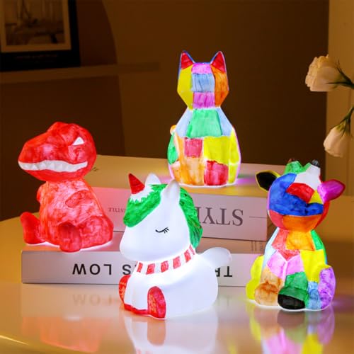 Meleager Basteln Mädchen ab 4 Jahre, Katze Lampe Malset-Bastelset Kinder, DIY Malen Katze Spielzeug, Geburtstag, Weihnachten Geschenkideen für Mädchen 4 5 6 7 8 Jahre