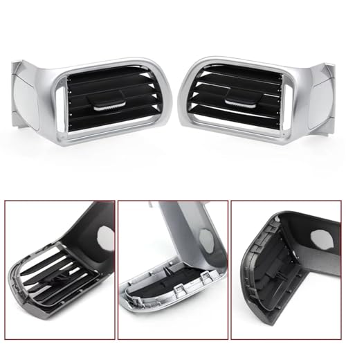 Grille d'aération centrale droite tableau de bord compatible avec Targa 997 2004-2011 silver
