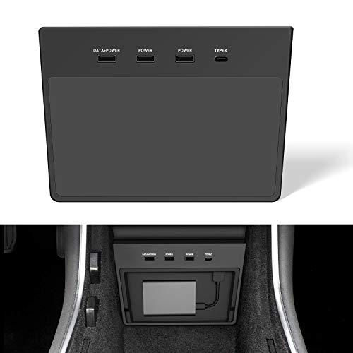 VXDAS Tesla Model 3 USB Hub, cámara de salpicadero y visor de modo centinela USB para Tesla Model 3 Tesla Model 3 accesorios con puertos 5 en 1 (no modelo Y)