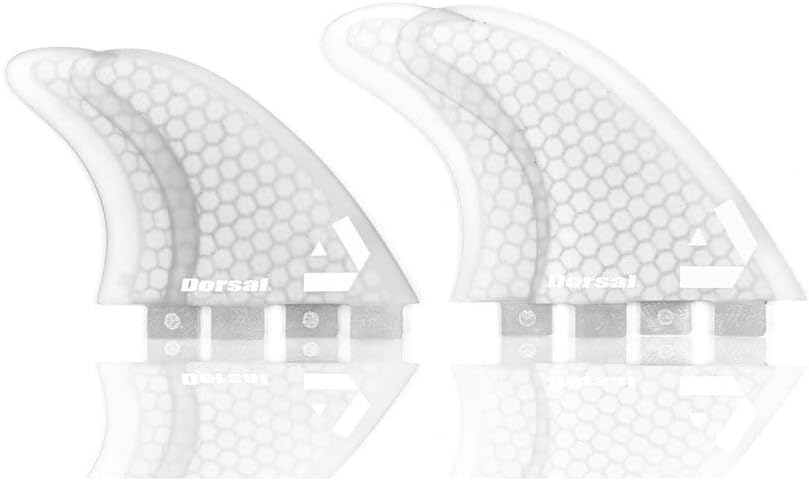 DORSAL Surfboard Fins Quad 4 Set FCS Compatible with Honeycomb Hexcore
