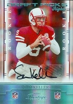 Autograph Warehouse 99857 Sam Keller Autographed Football Card Nebraska 2008 Donruss Playoff Prestige Rookie No. 191