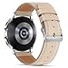 Tasikar 22mm Leather Straps Compatible with Samsung Galaxy Watch 3 45mm/46mm Strap, Genuine Leather Replacement Bracelet Band Compatible with Huawei 3/3 Pro/GT 2, Gear S3, 22mm, Starlight