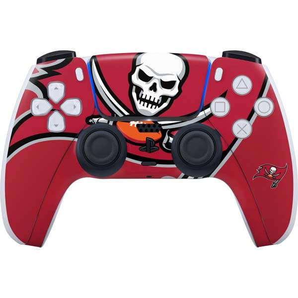 Skinit Decal Gaming Skin Compatible with PS5 Controller - Officially Licensed NFL Tampa Bay Buccaneers Large Logo Design