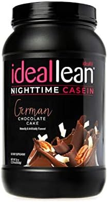 IdealLean Casein for Women - 24g Protein, L-Theanine, 30 Servings, 110 Calories … (German Chocolate, 30 Servings)