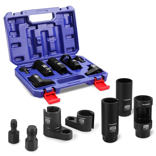 WORKPRO 7PCS O2 Oxygen Sensor Socket Set