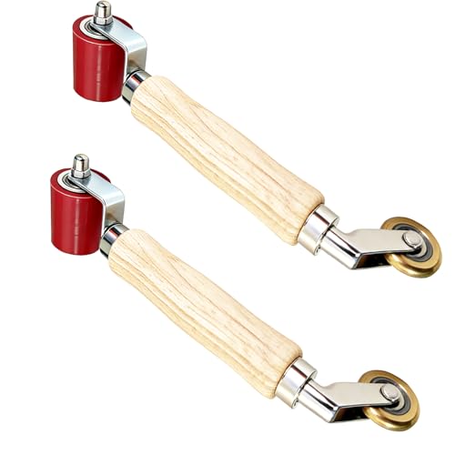 2 Pcs Seam Roller Roofing Tools 40mm Silicone Seam Roller with 6mm Brass Details Smooth Seam Roller Tool for PVC/TPO/EPDM Single-Ply Roofing Tape