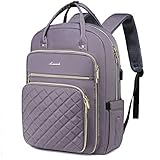 Picture of LOVEVOOK Laptop Backpack for Women, Water Resistant Travel Work Backpacks Purse Stylish College Bookbag Business Teacher Nurse Computer Bag with USB Charging Port, Fits 15.6" Laptop