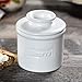Butter Bell - The Original Butter Bell crock by L Tremain, a Countertop French Ceramic Butter Dish Keeper for Spreadable Butter, Café Matte Collection, White Matte
